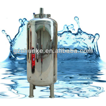 Tanque de presión de agua de acero inoxidable 304 para tratamiento de agua